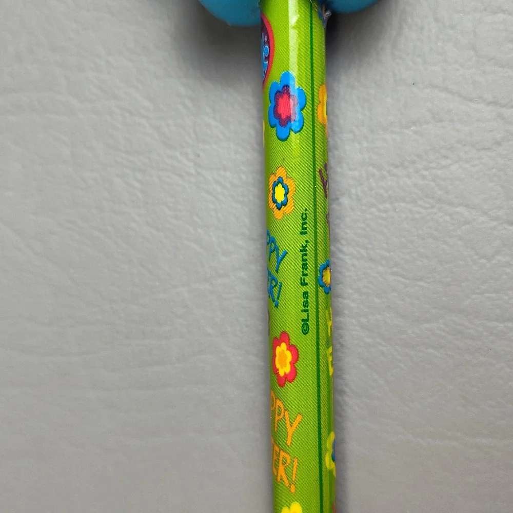 Vintage Lisa Frank Easter Pencils With Large Eraser Tops 6 Pieces Unsharpened